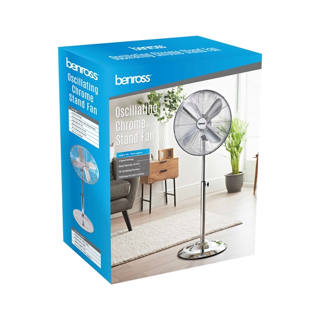 16" Chrome Stand Fan 16" Chrome Stand Fan