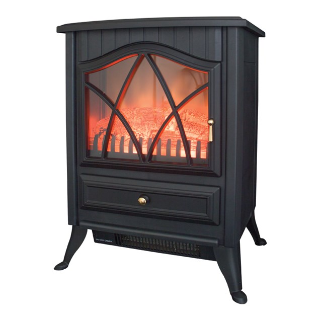 Cast Iron Effect Electric Stove - Black Cast Iron Effect Electric Stove - Black