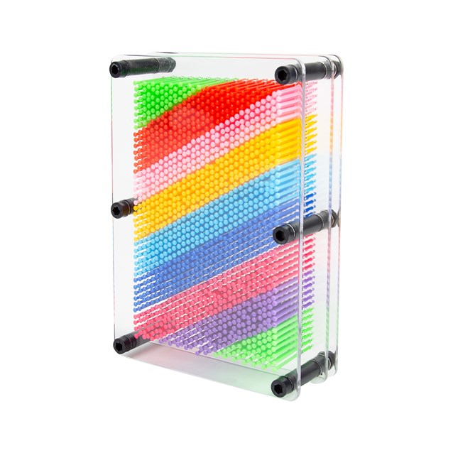Rainbow Pin Art Gadget - 7x5" Multi Colour Rainbow Pin Art Gadget - 7x5" Multi Colour