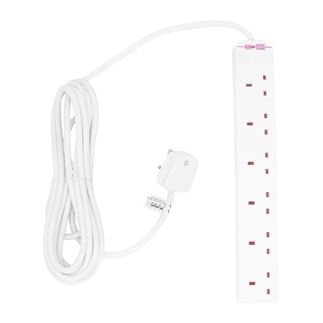 6 Way 2M Extension Lead - 13A 6 Way 2M Extension Lead - 13A