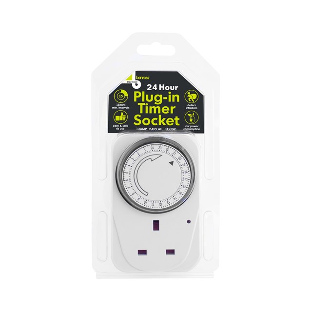 24-Hour Plug-In Timer Socket (Large) 24-Hour Plug-In Timer Socket (Large)