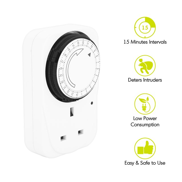 24-Hour Plug-In Timer Socket (Large) 24-Hour Plug-In Timer Socket (Large)