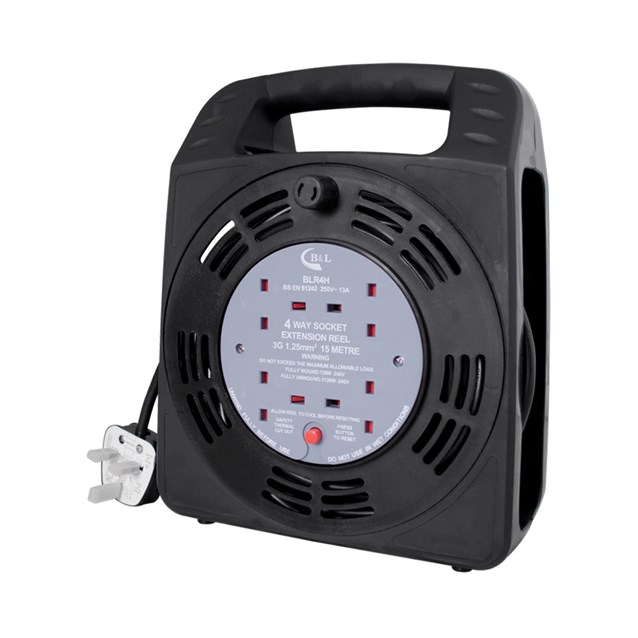 4 Way 15M Cable Reel - 13A 4 Way 15M Cable Reel - 13A