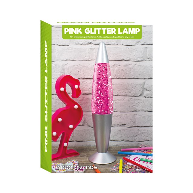 16" Pink Glitter Lamp - Lava Lamp Shape 16" Pink Glitter Lamp - Lava Lamp Shape