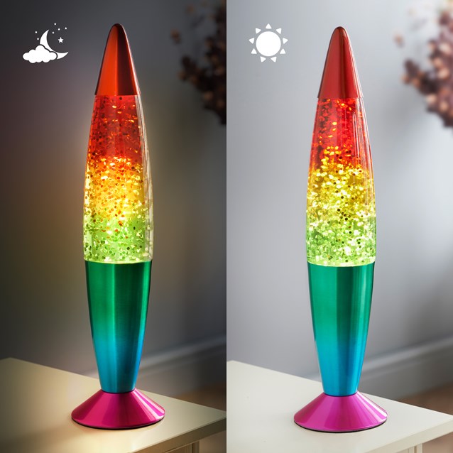 16" Rainbow Glitter Lamp 16" Rainbow Glitter Lamp