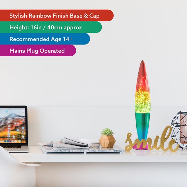 16" Rainbow Glitter Lamp 16" Rainbow Glitter Lamp
