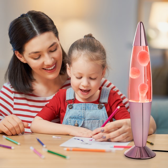 16" Lava Lamp - Pink Lava /Rose Gold Chrome Effect 16" Lava Lamp - Pink Lava /Rose Gold Chrome Effect