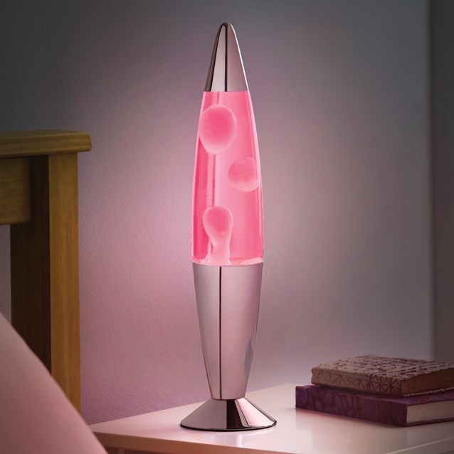 16" Lava Lamp - Pink Lava /Rose Gold Chrome Effect 16" Lava Lamp - Pink Lava /Rose Gold Chrome Effect