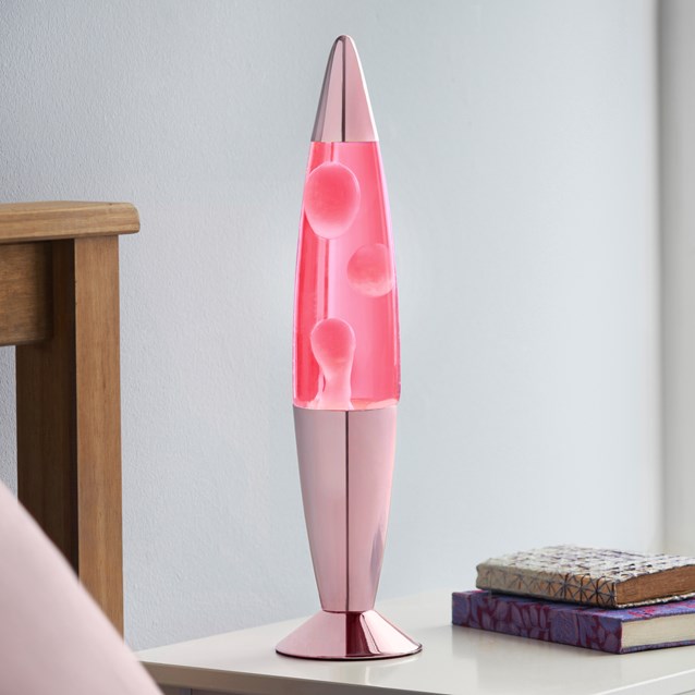 16" Lava Lamp - Pink Lava /Rose Gold Chrome Effect 16" Lava Lamp - Pink Lava /Rose Gold Chrome Effect