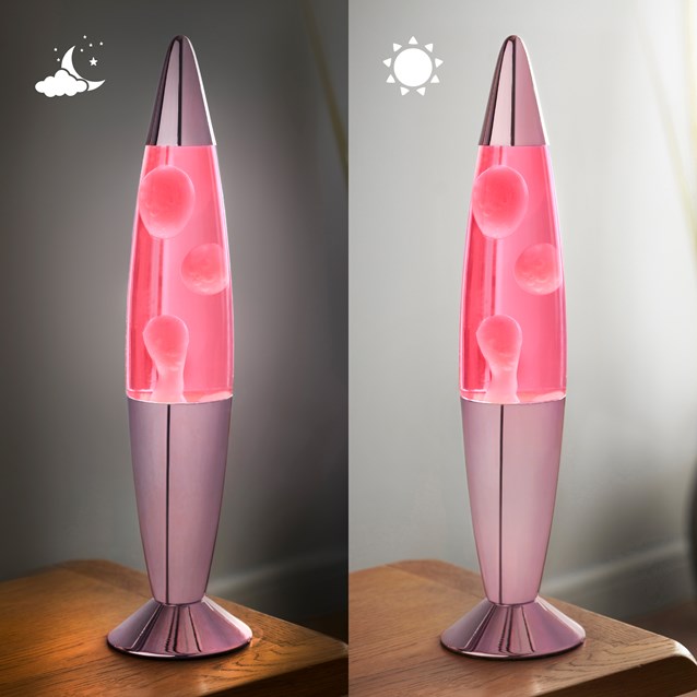 16" Lava Lamp - Pink Lava /Rose Gold Chrome Effect 16" Lava Lamp - Pink Lava /Rose Gold Chrome Effect