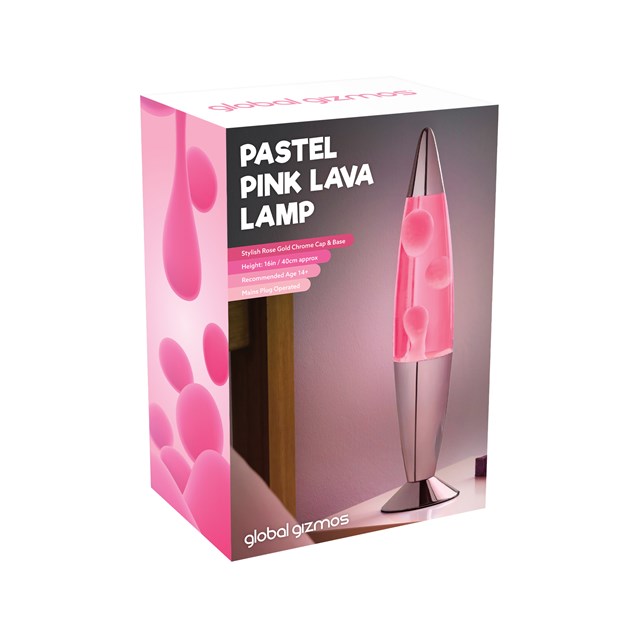 16" Lava Lamp - Pink Lava /Rose Gold Chrome Effect 16" Lava Lamp - Pink Lava /Rose Gold Chrome Effect