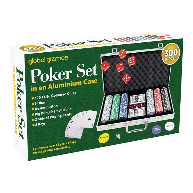 300PC Poker Set In Aluminium Case - 11.5g Chips 300PC Poker Set In Aluminium Case - 11.5g Chips