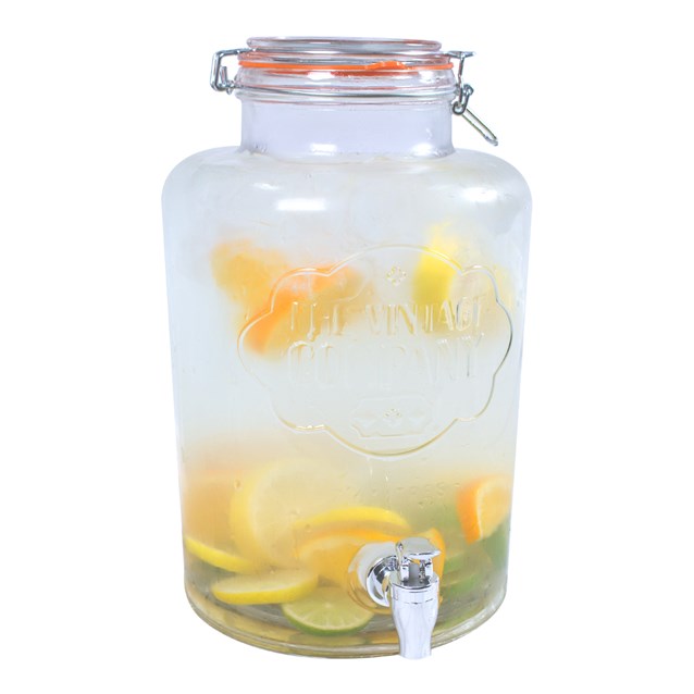 7.6L Airtight Glass Jar W/ Tap & Clip on Lid 7.6L Airtight Glass Jar W/ Tap & Clip on Lid
