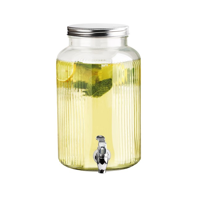5.5L Glass Jar Dispenser W/ Tap & Screw on Lid 5.5L Glass Jar Dispenser W/ Tap & Screw on Lid