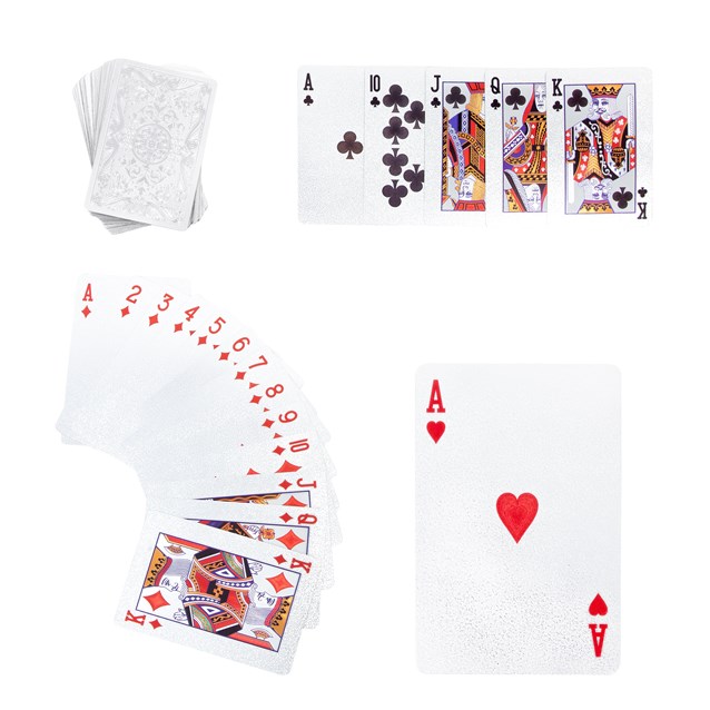 Silver Plated Playing Cards With Wooden Box Silver Plated Playing Cards With Wooden Box