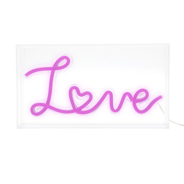 LOVE Acrylic Box Neon Light LOVE Acrylic Box Neon Light