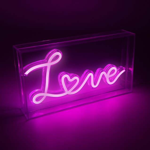 LOVE Acrylic Box Neon Light LOVE Acrylic Box Neon Light