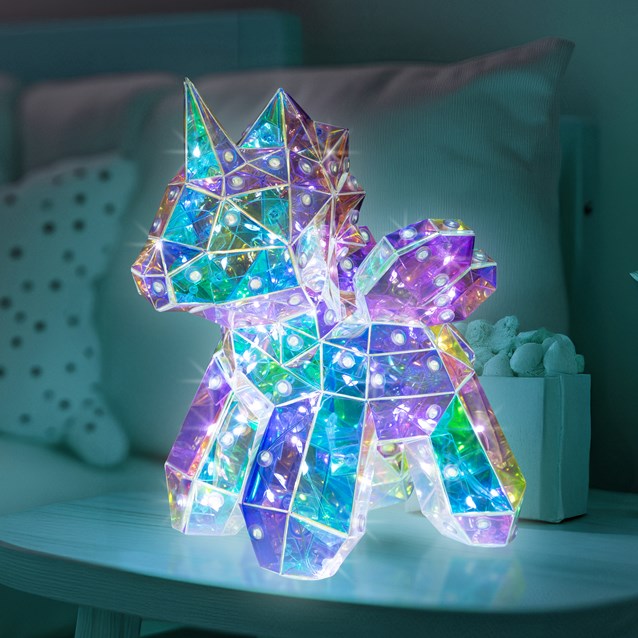 20cm Unicorn Irridescent Lamp