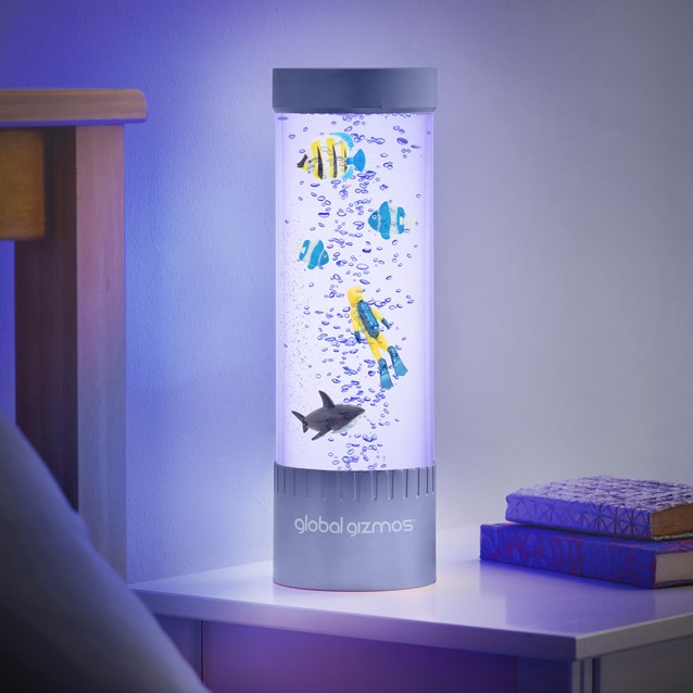 32cm Scuba Diver Bubble Lamp - Metallic Blue 32cm Scuba Diver Bubble Lamp - Metallic Blue