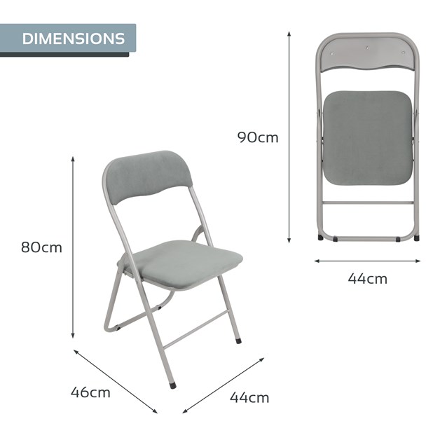 Velvet Grey Paris Fold-up Chair Velvet Grey Paris Fold-up Chair