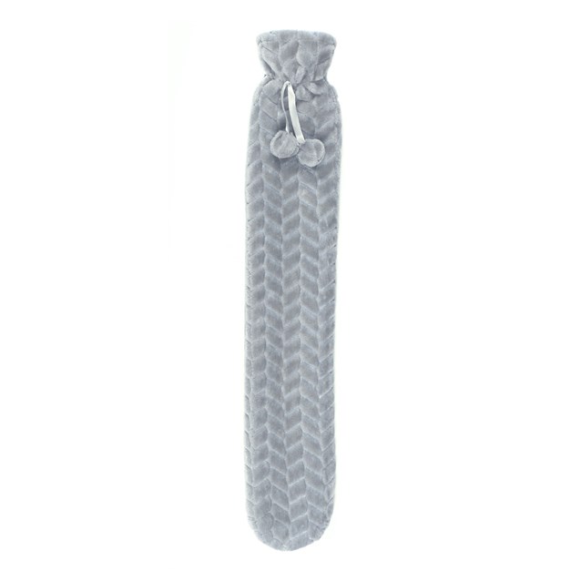 2Ltr Grey Faux Fur Long Hot Water Bottle 2Ltr Grey Faux Fur Long Hot Water Bottle
