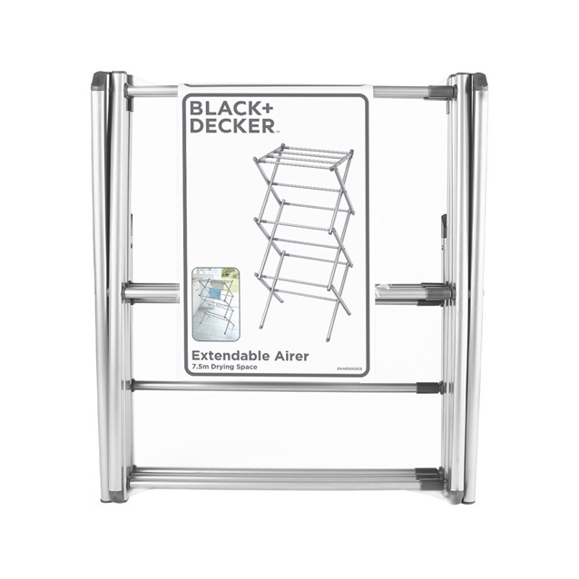 B+D Extendable Compact Airer Grey B+D Extendable Compact Airer Grey