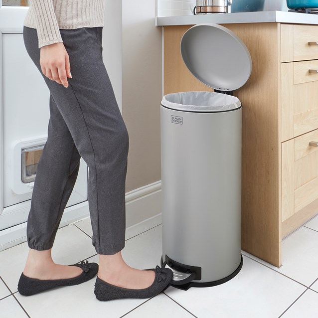 B+D 30L Dome Lid Pedal Bin - Grey B+D 30L Dome Lid Pedal Bin - Grey