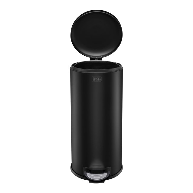 B+D 30L Dome Lid Pedal Bin - Matt Black