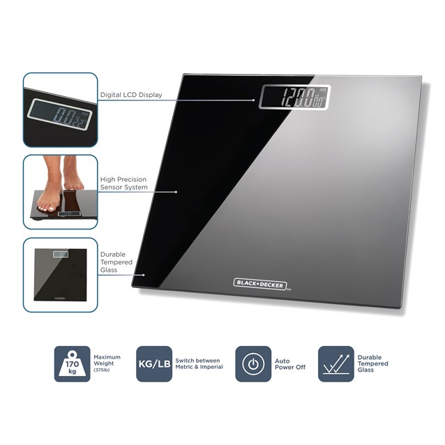 B+D Bathroom Scales Black B+D Bathroom Scales Black