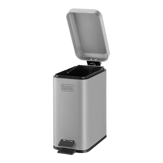 B+D 5L Slimline Soft Close Pedal Bin Grey B+D 5L Slimline Soft Close Pedal Bin Grey