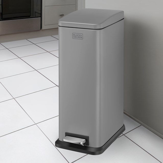 B+D 20L Slimline Soft Close Pedal Bin Grey B+D 20L Slimline Soft Close Pedal Bin Grey