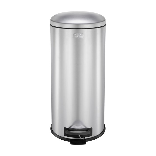 B+D 30L Dome Lid Pedal Bin - Stainless Steel B+D 30L Dome Lid Pedal Bin - Stainless Steel