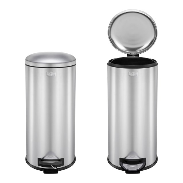 B+D 30L Dome Lid Pedal Bin - Stainless Steel B+D 30L Dome Lid Pedal Bin - Stainless Steel