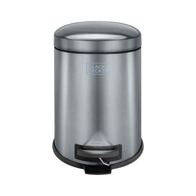 B+D 5L Dome Lid Pedal Bin - Dark Stainless Steel B+D 5L Dome Lid Pedal Bin - Dark Stainless Steel