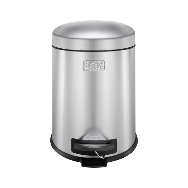 B+D 5L Dome Lid Pedal Bin - Stainless Steel B+D 5L Dome Lid Pedal Bin - Stainless Steel
