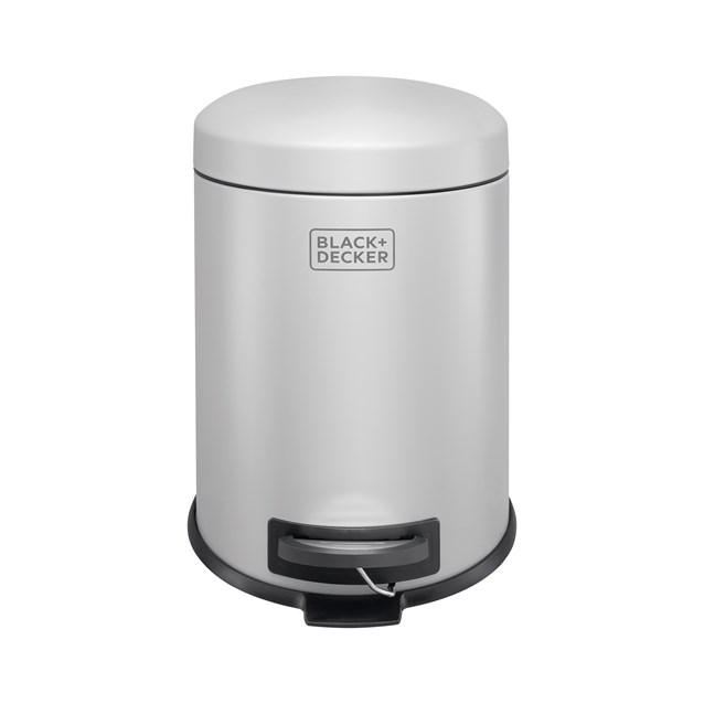 B+D 5L Dome Lid Pedal Bin - Grey B+D 5L Dome Lid Pedal Bin - Grey