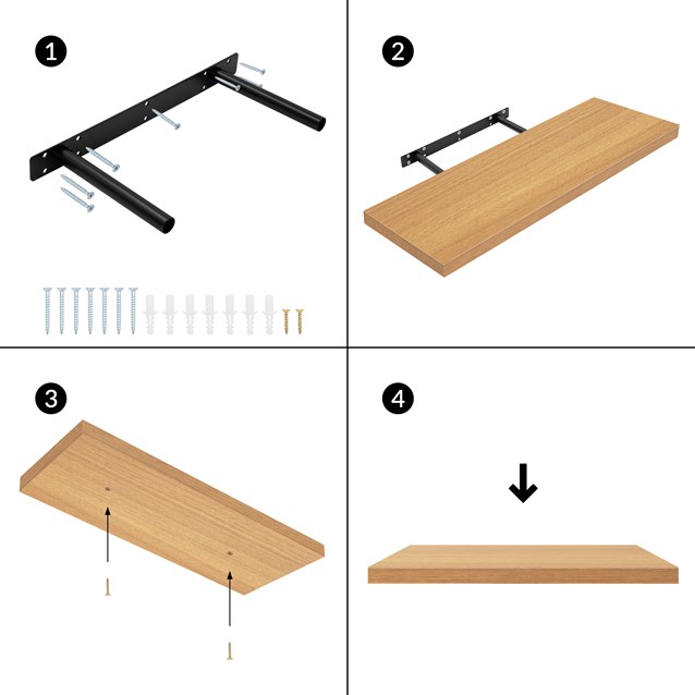 80cm Oak Effect Floating Shelf 80cm Oak Effect Floating Shelf