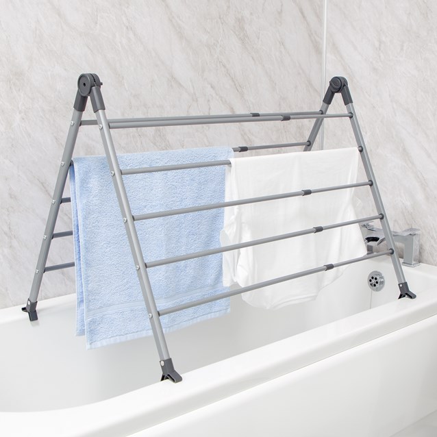 B+D Over Bath Extendable Airer Grey B+D Over Bath Extendable Airer Grey