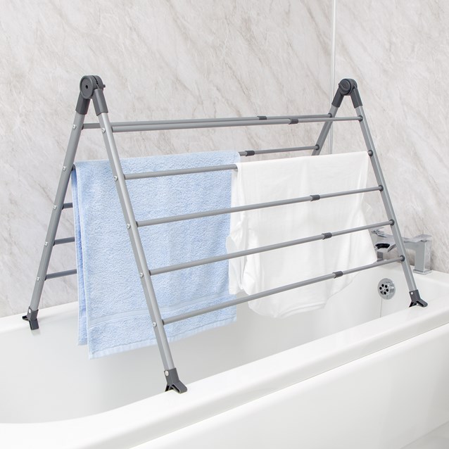 B+D Over Bath Extendable Airer Grey