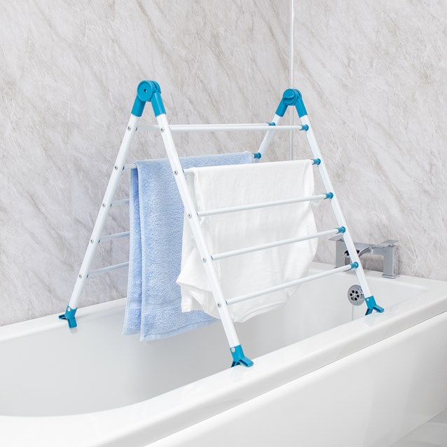 B+D Over Bath Extendable Airer Aqua B+D Over Bath Extendable Airer Aqua