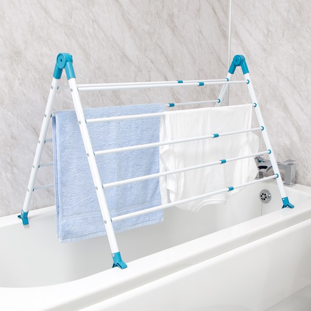 B+D Over Bath Extendable Airer Aqua B+D Over Bath Extendable Airer Aqua