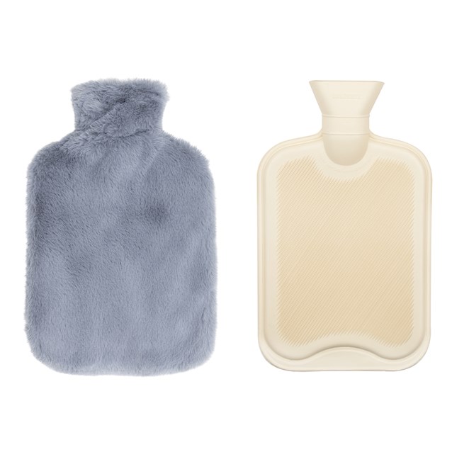 2L Grey Faux Fur Hot Water Bottle 2L Grey Faux Fur Hot Water Bottle