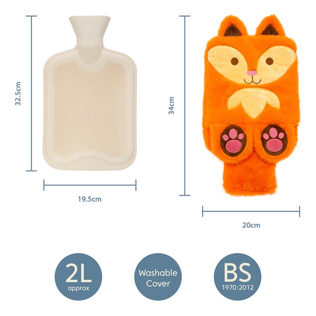 Novelty Fox Hot Water Bottle Novelty Fox Hot Water Bottle