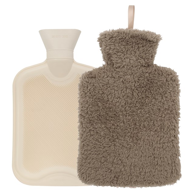 2L Taupe Teddy Fur Hot Water Bottle 2L Taupe Teddy Fur Hot Water Bottle