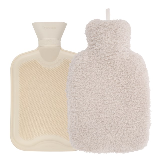 2L Beige Teddy Fur Hot Water Bottle 2L Beige Teddy Fur Hot Water Bottle