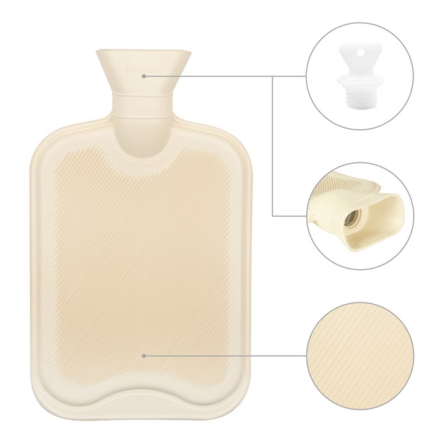 2L Beige Teddy Fur Hot Water Bottle 2L Beige Teddy Fur Hot Water Bottle