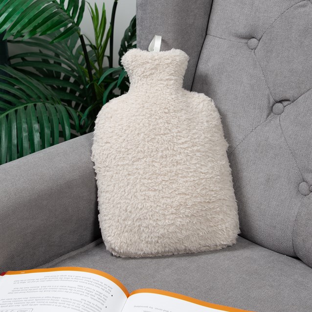 2L Beige Teddy Fur Hot Water Bottle 2L Beige Teddy Fur Hot Water Bottle