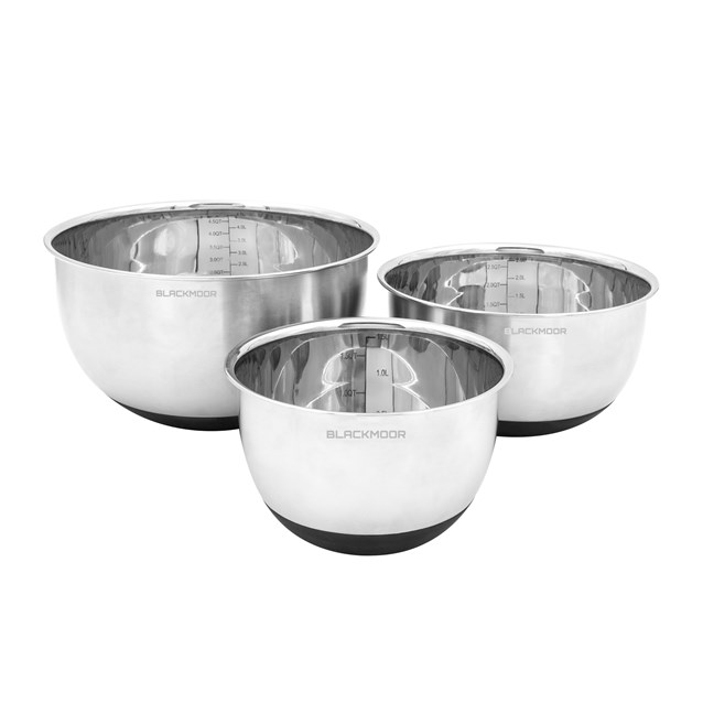 Blackmoor Stainless Steel Anti Skid Mixing Bowls Blackmoor Stainless Steel Anti Skid Mixing Bowls