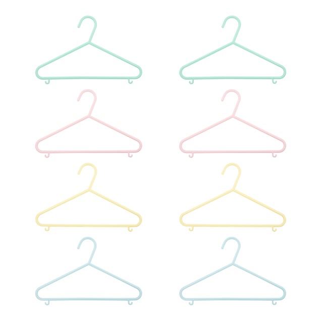 Kids Plastic Hangers, Set of 8 Kids Plastic Hangers, Set of 8
