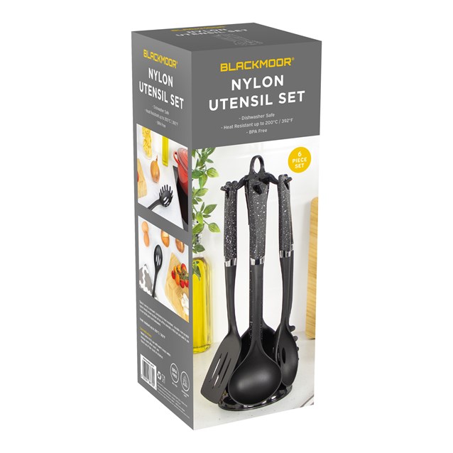 Blackmoor 6 piece Utensil Set - Black Blackmoor 6 piece Utensil Set - Black